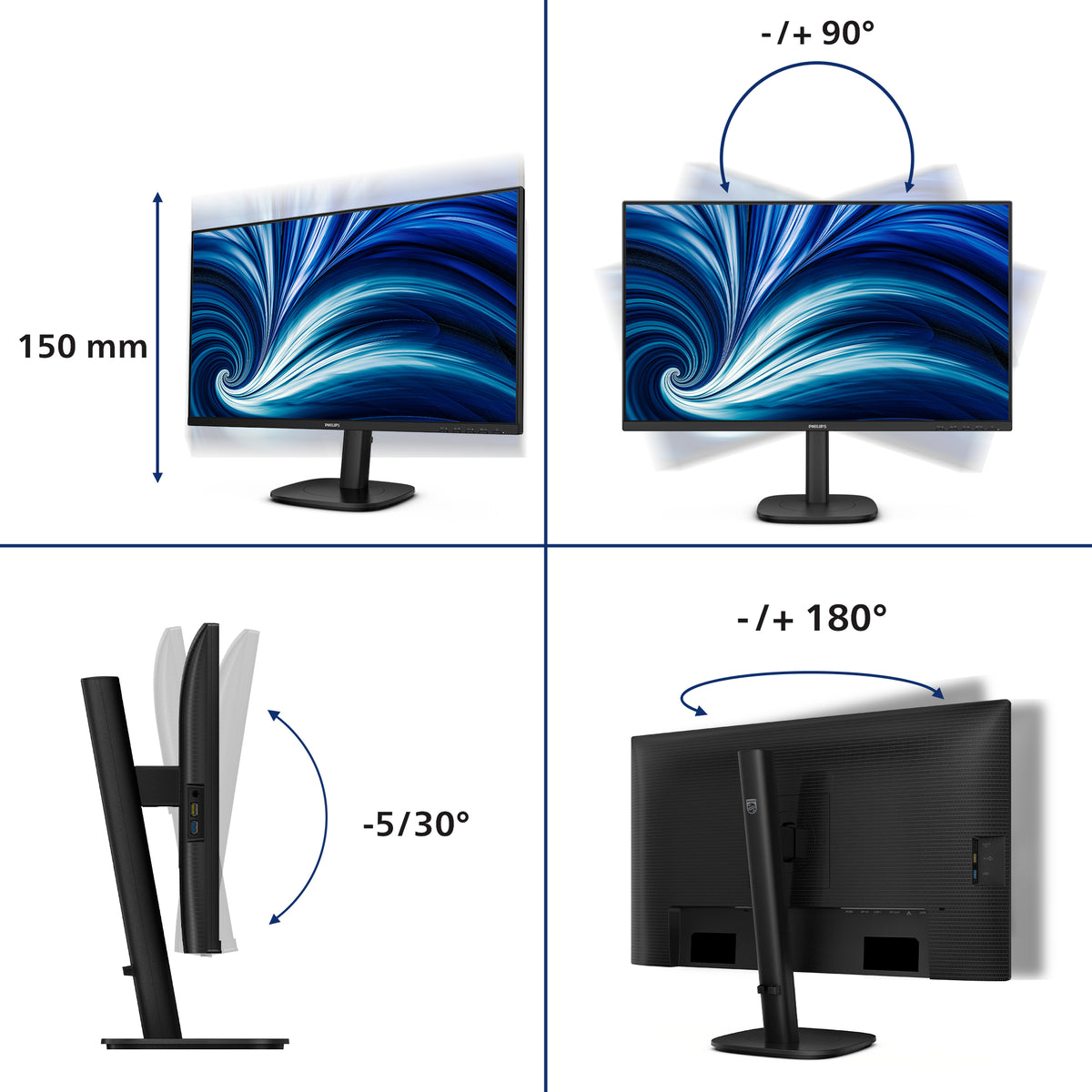 Philips 27B2U3601 - Moniteur QHD 27" 120Hz IPS