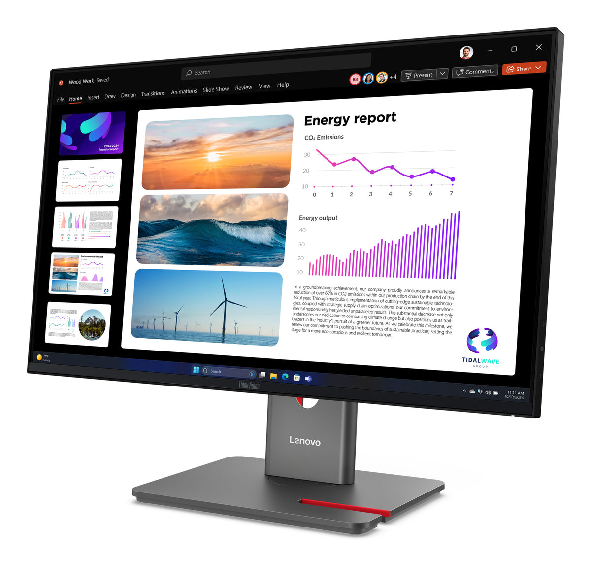 Écran LED Lenovo ThinkVision P24Q-40 24" QHD 120Hz